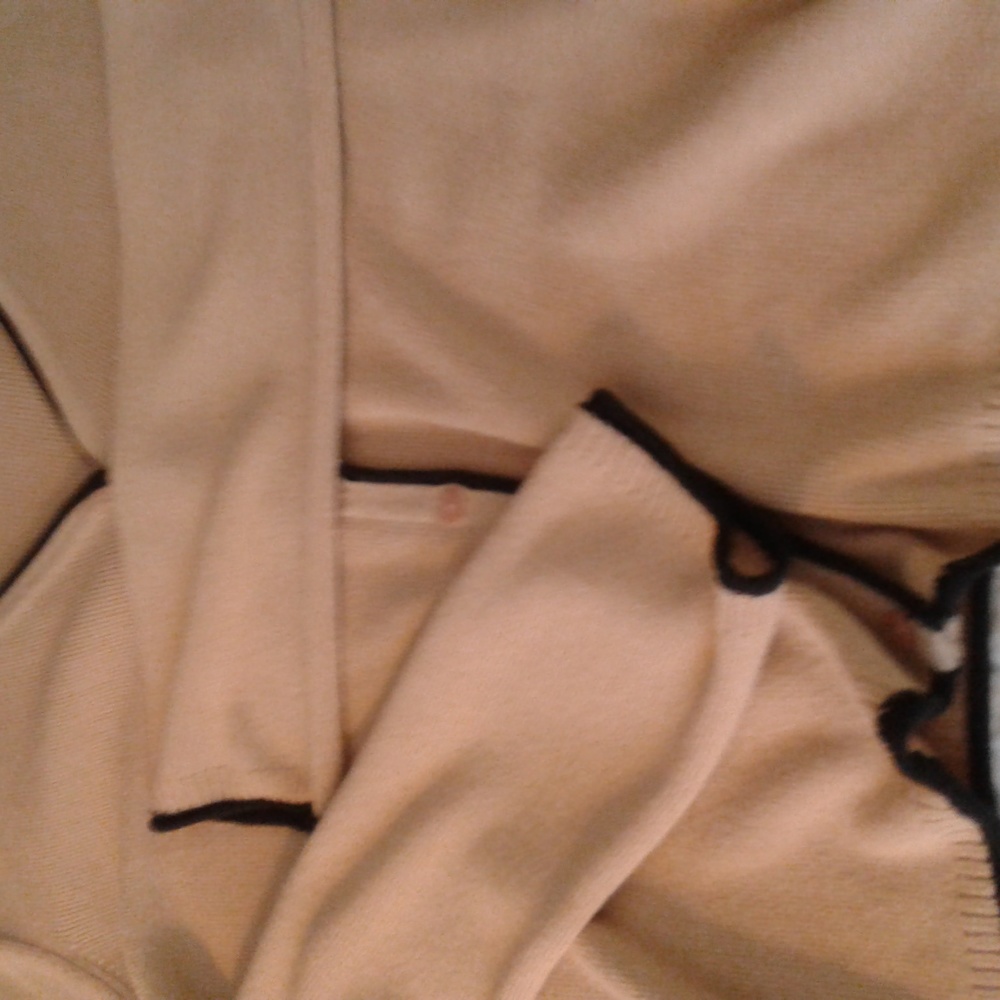 Emma James Petite Brown Button Down Sweater - Picture 6 of 7